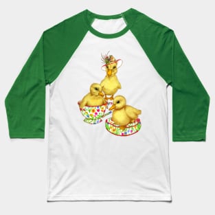 Posh Yellow Ducklings Baseball T-Shirt